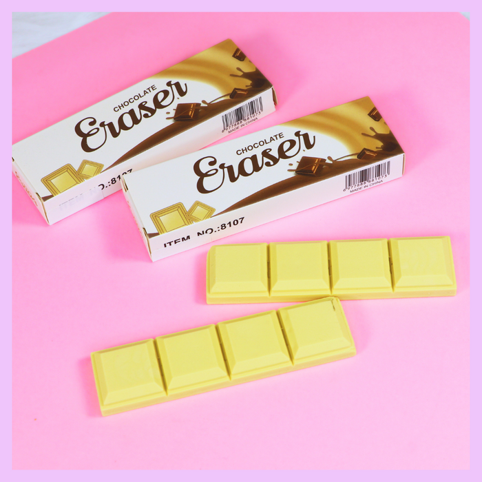 Vanilla themed chocolate eraser design