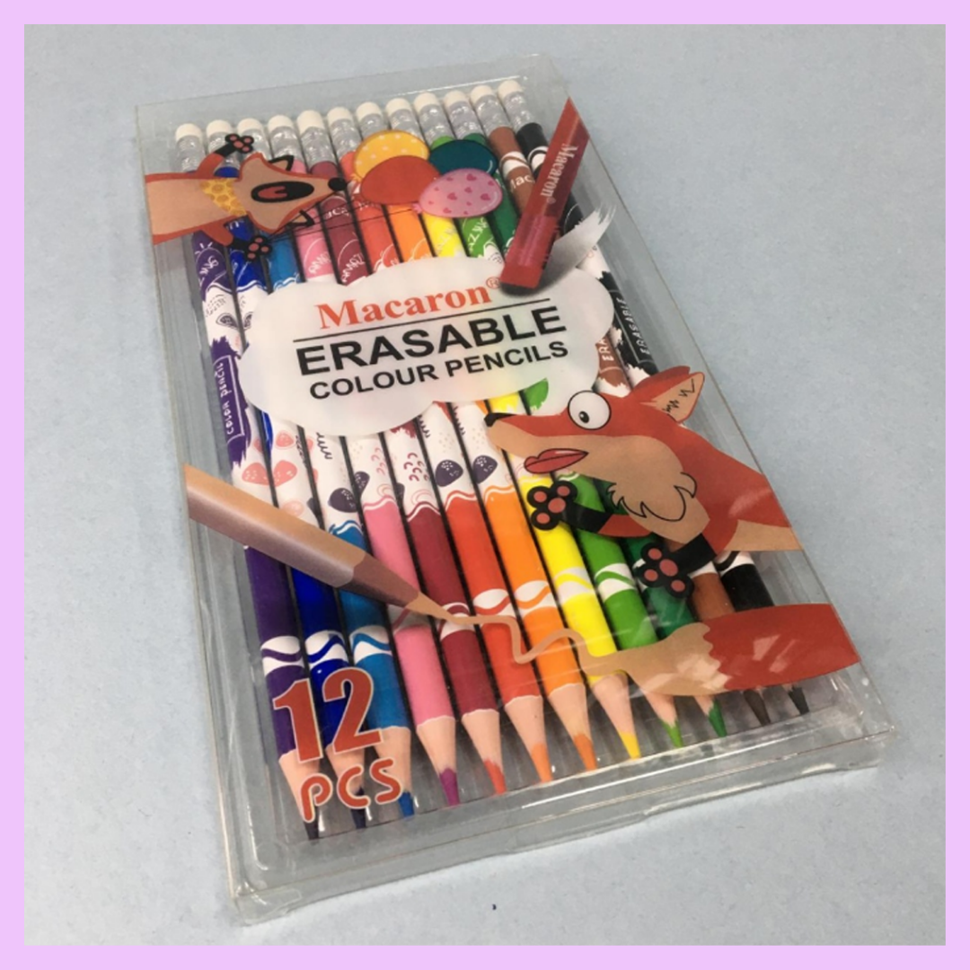 Erasable Color Pencils with Eraser