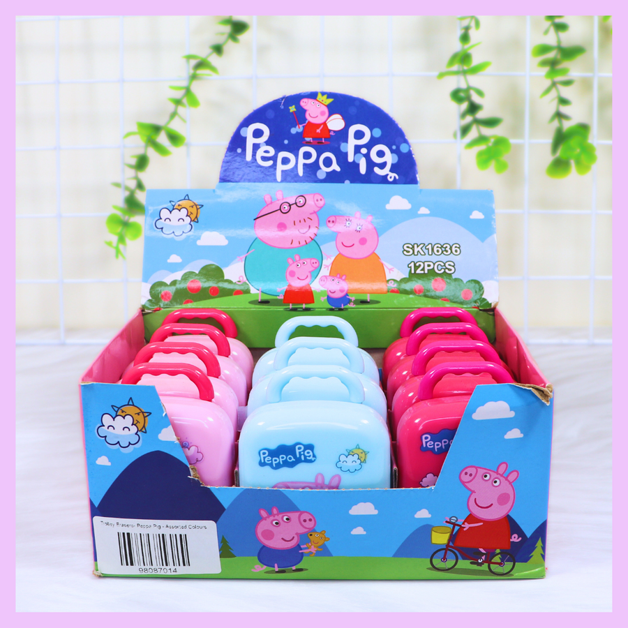 Peppa Pig trolley eraser in assorted colours