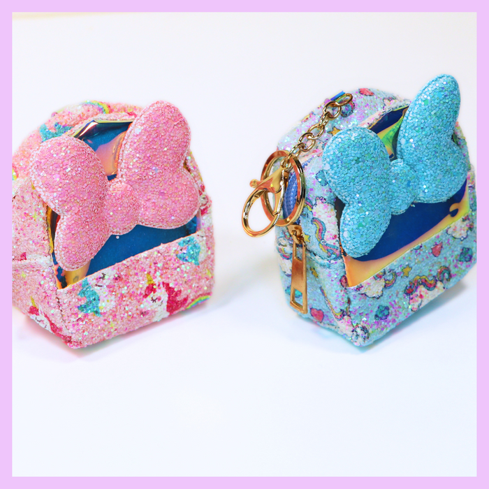 Sparkly unicorn keychain design