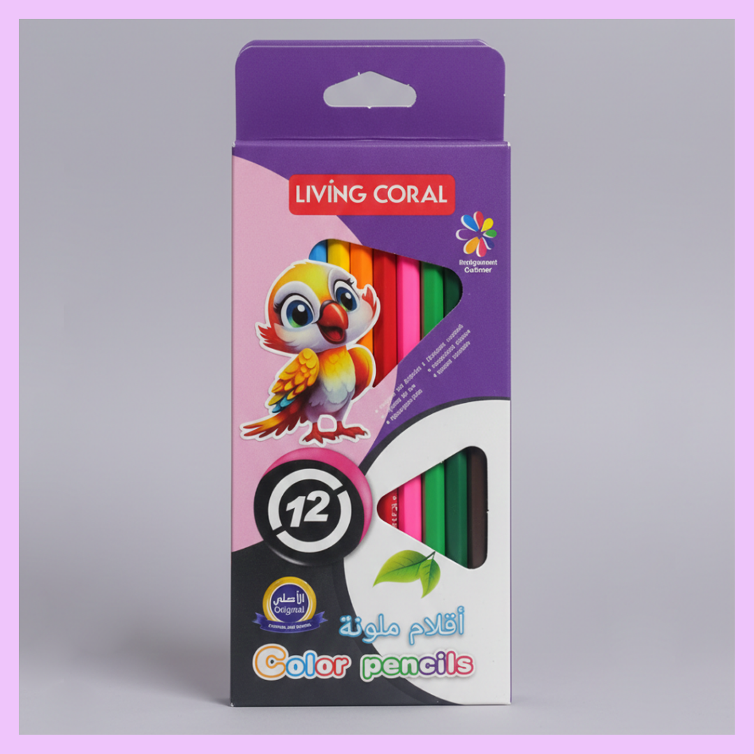 Erasable Color Pencil - Bird Theme - 12 shades