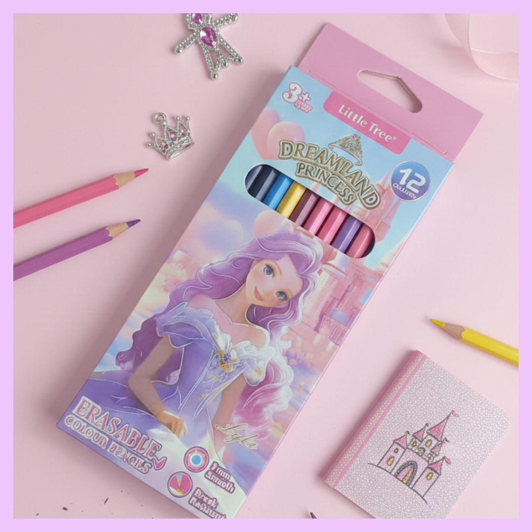 Erasable Color Pencil - Princess Theme - 12 shades
