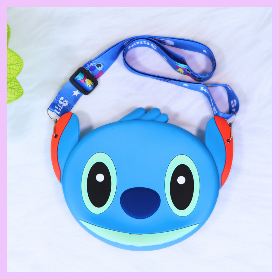 Stitch silicone sling bag for kids