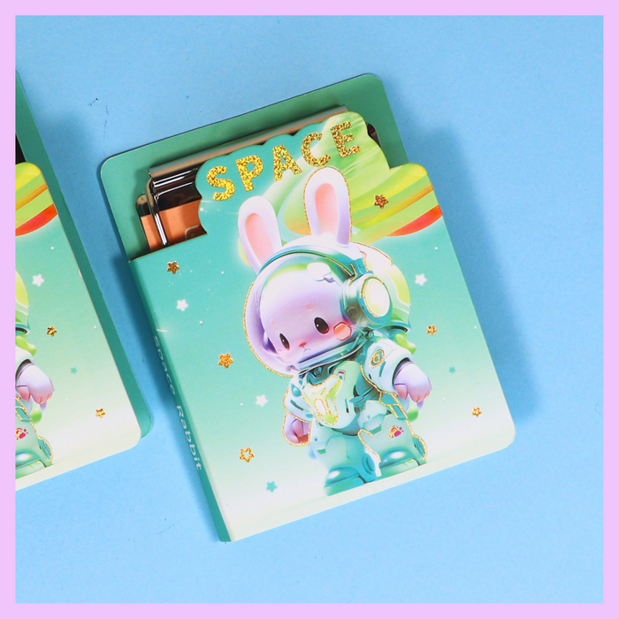 Space theme diary with pad in green