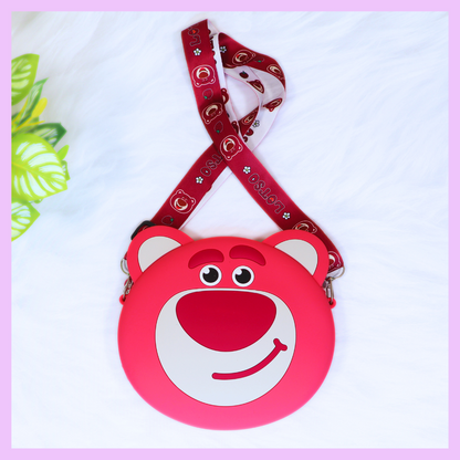 Silicone Sling Bag for Kids - Lotso Face