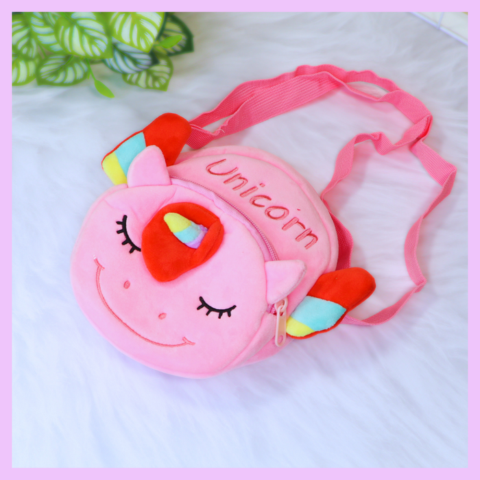 Pink unicorn sling bag