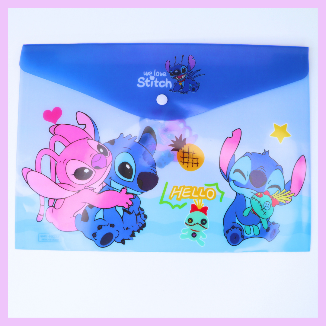 Blue Stitch A4 folder design