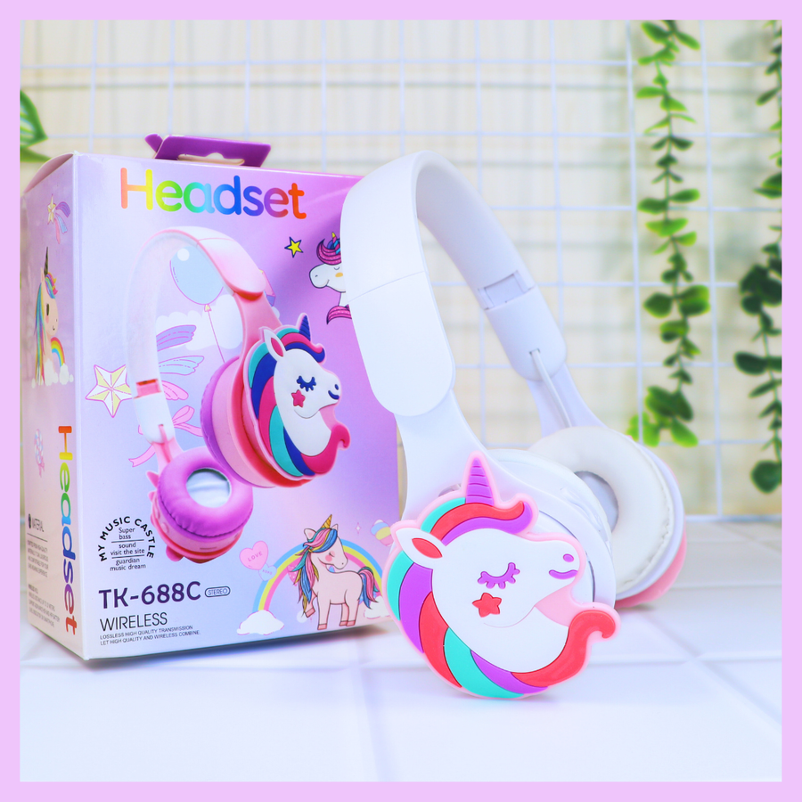 Unicorn wireless headphones for kids