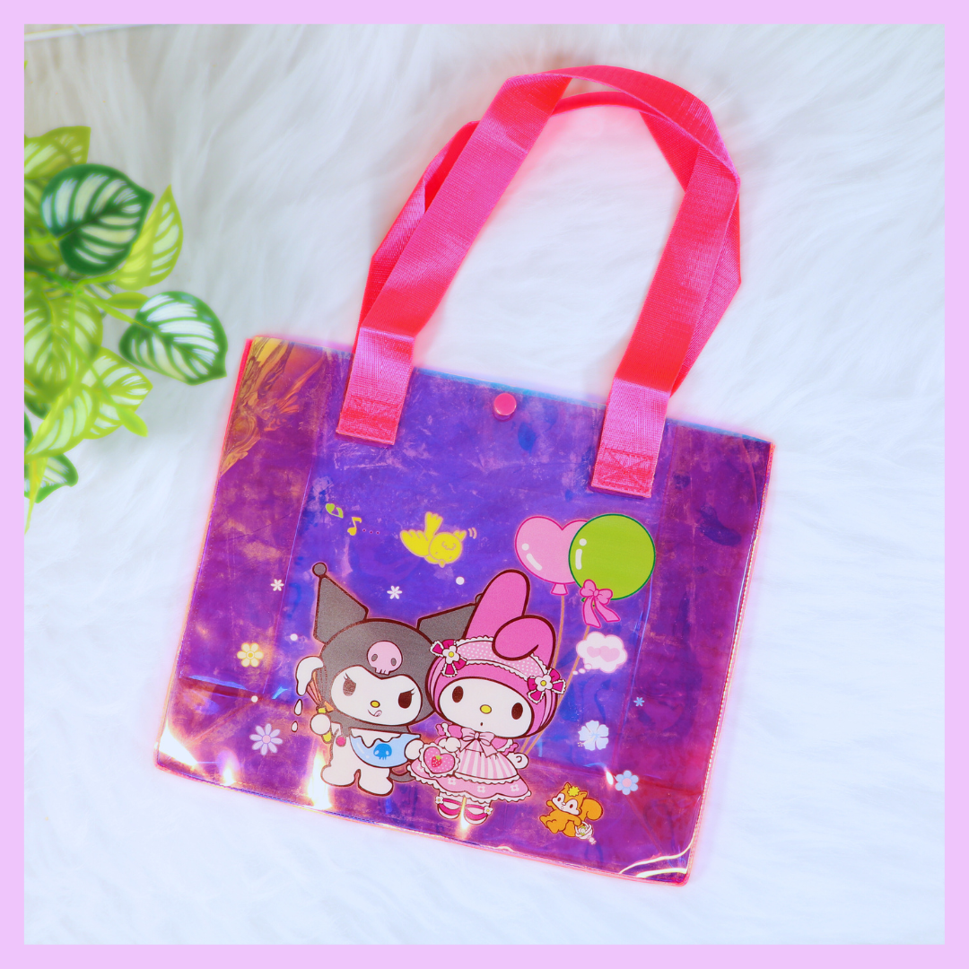 Kuromi holographic tote bag alternate design