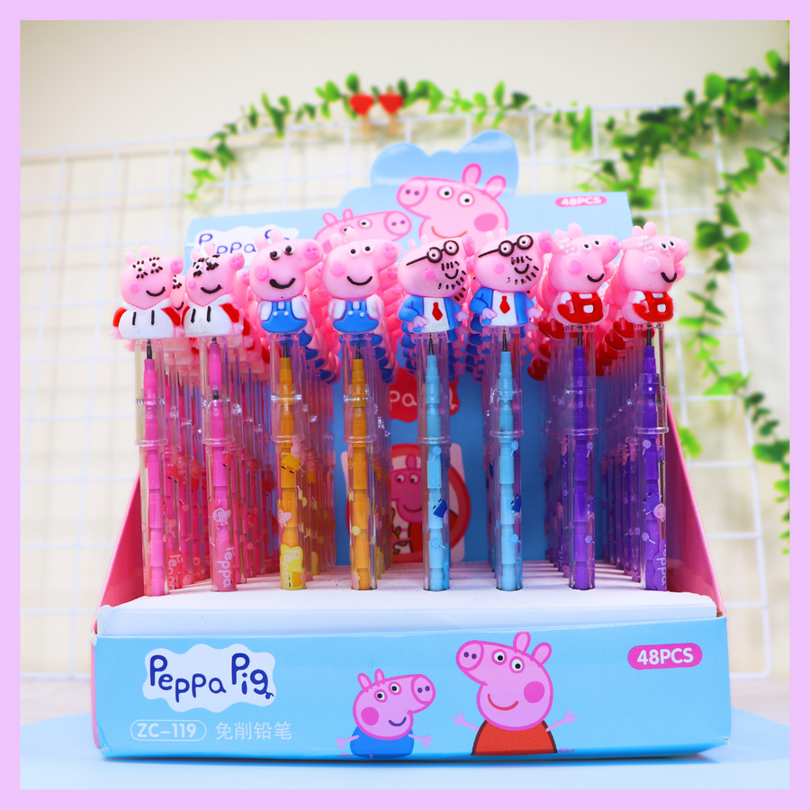 Peppa Pig push pencil character design for school stationery