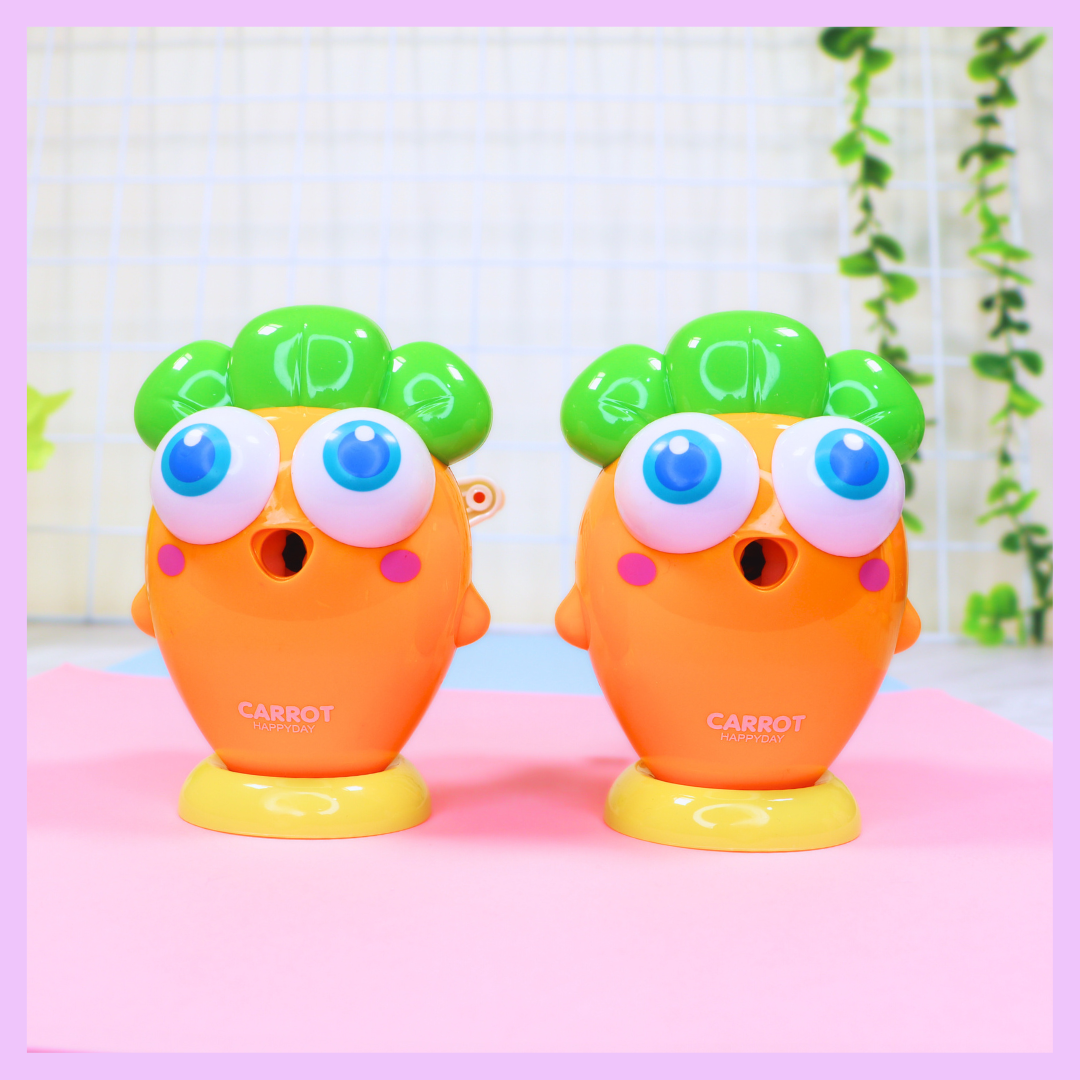 Orange carrot themed pencil sharpener