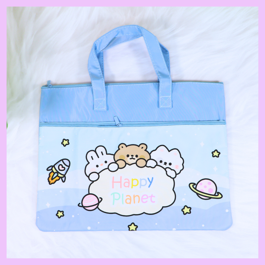 Happy Planet print multipurpose waterproof bag