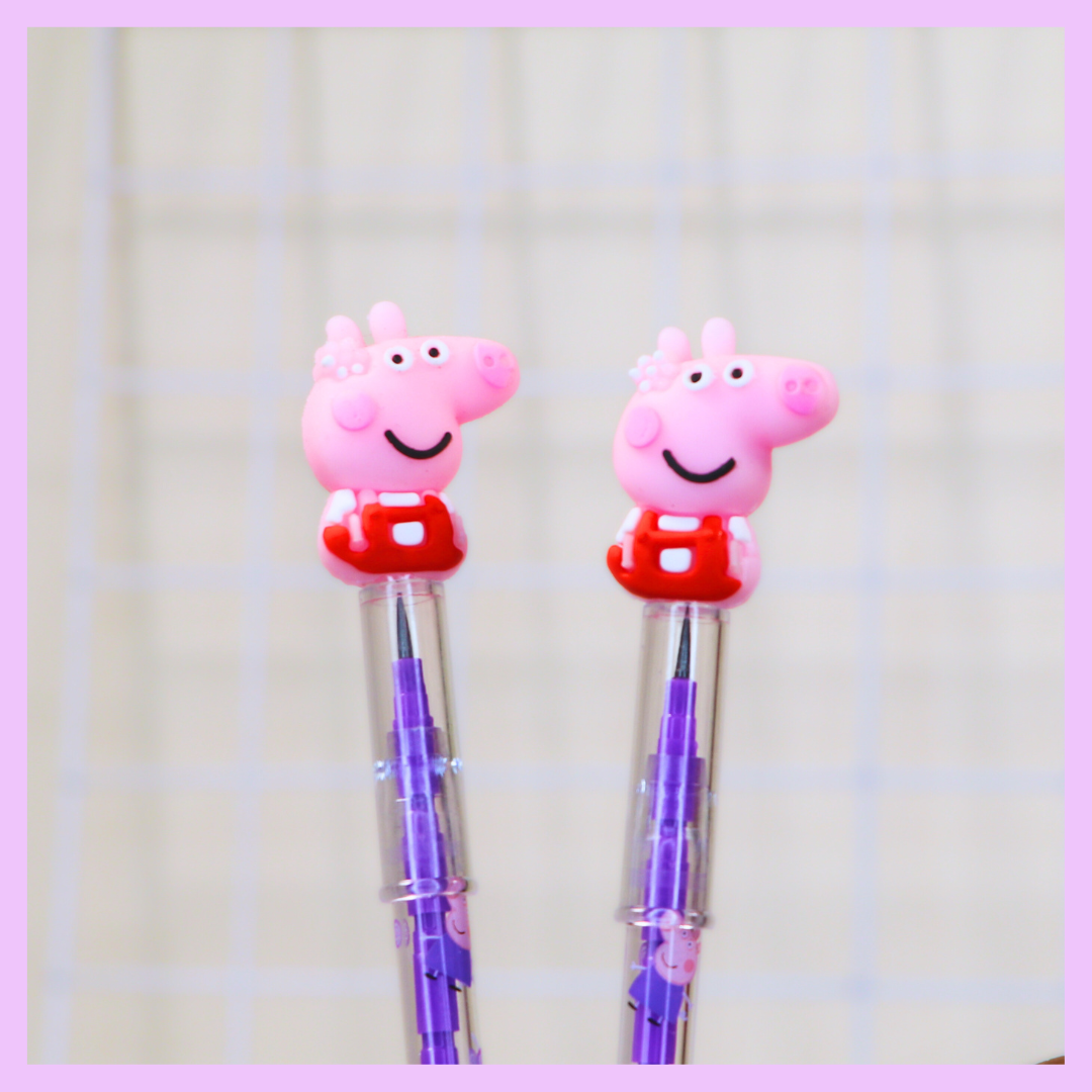 Purple Peppa Pig push pencil
