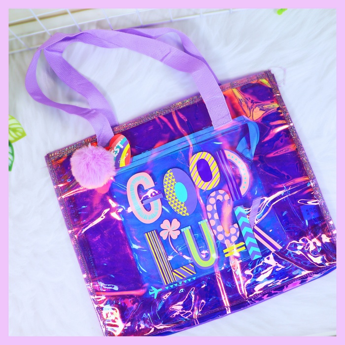 GOOD LUCK holographic bag