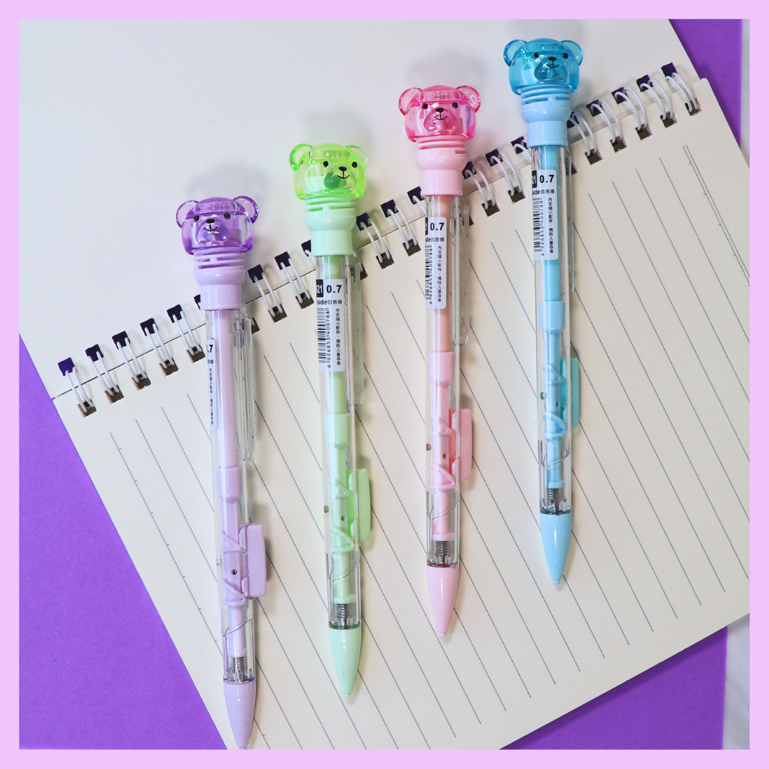 Bear themed mechanical pencil for school stationery