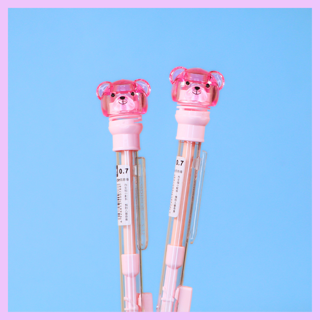 Pink bear mechanical pencil