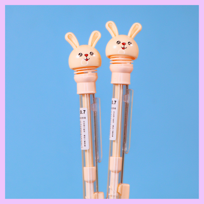 Beige bunny mechanical pencil