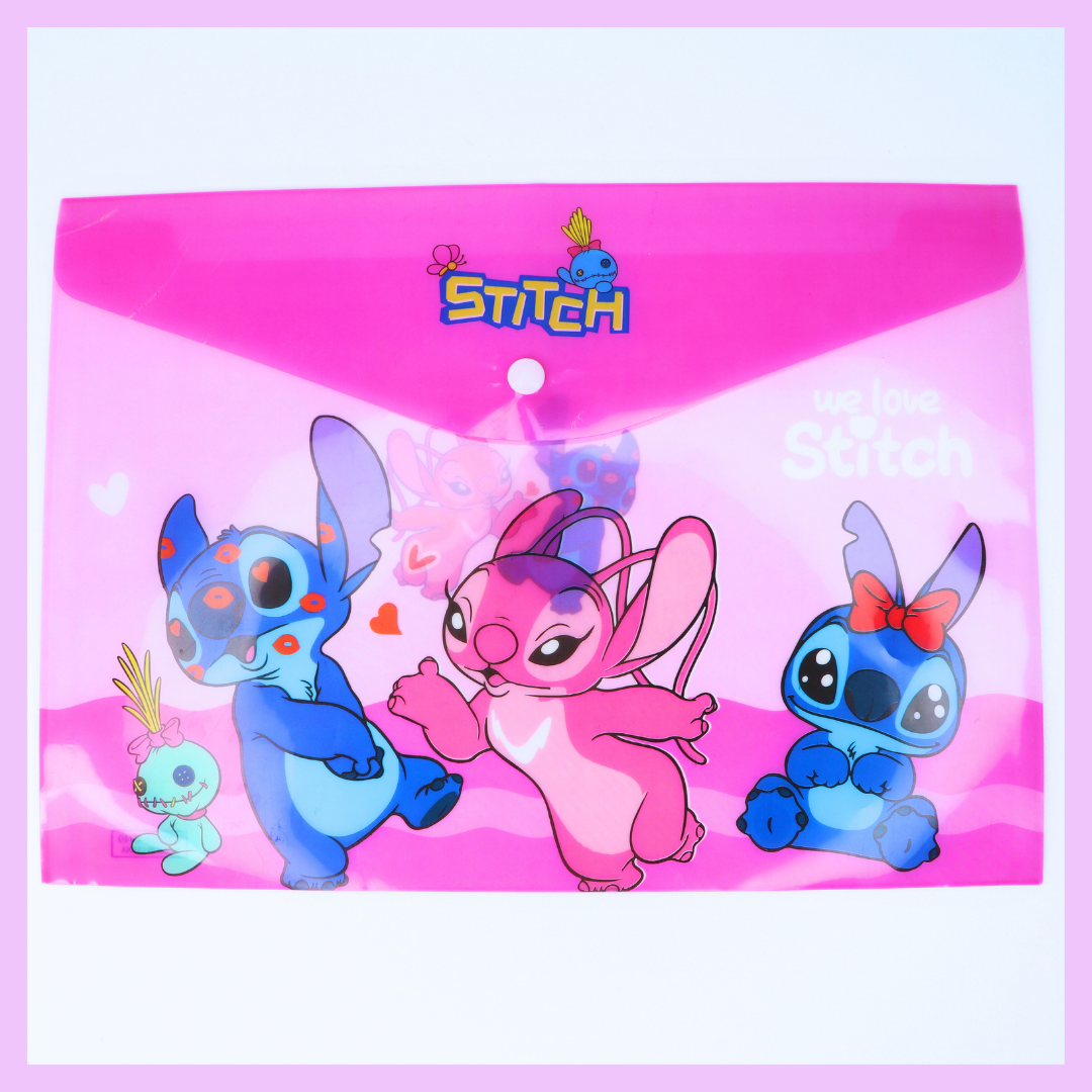 Pink Stitch A4 folder design