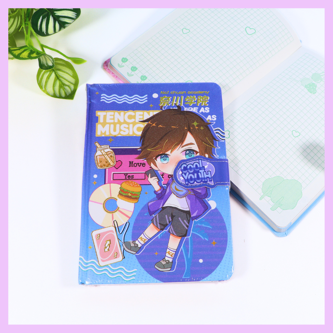 Kawaii boys journal cover design