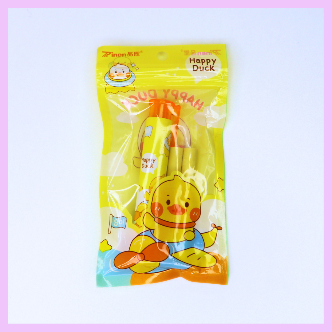 Happy Duck clutch eraser design