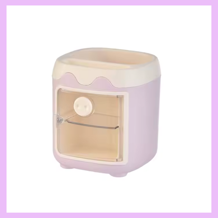 Pink piggy desk organiser for pens and accessories