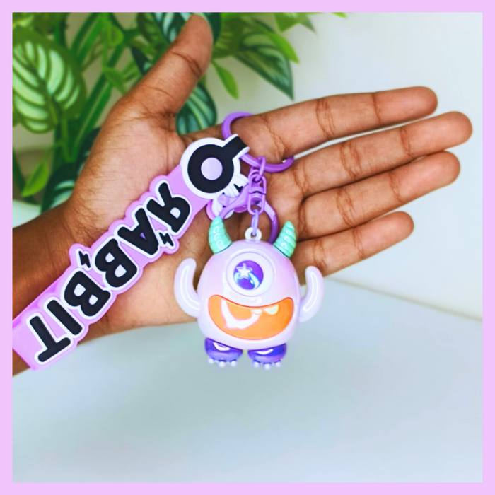 Purple monster keychain
