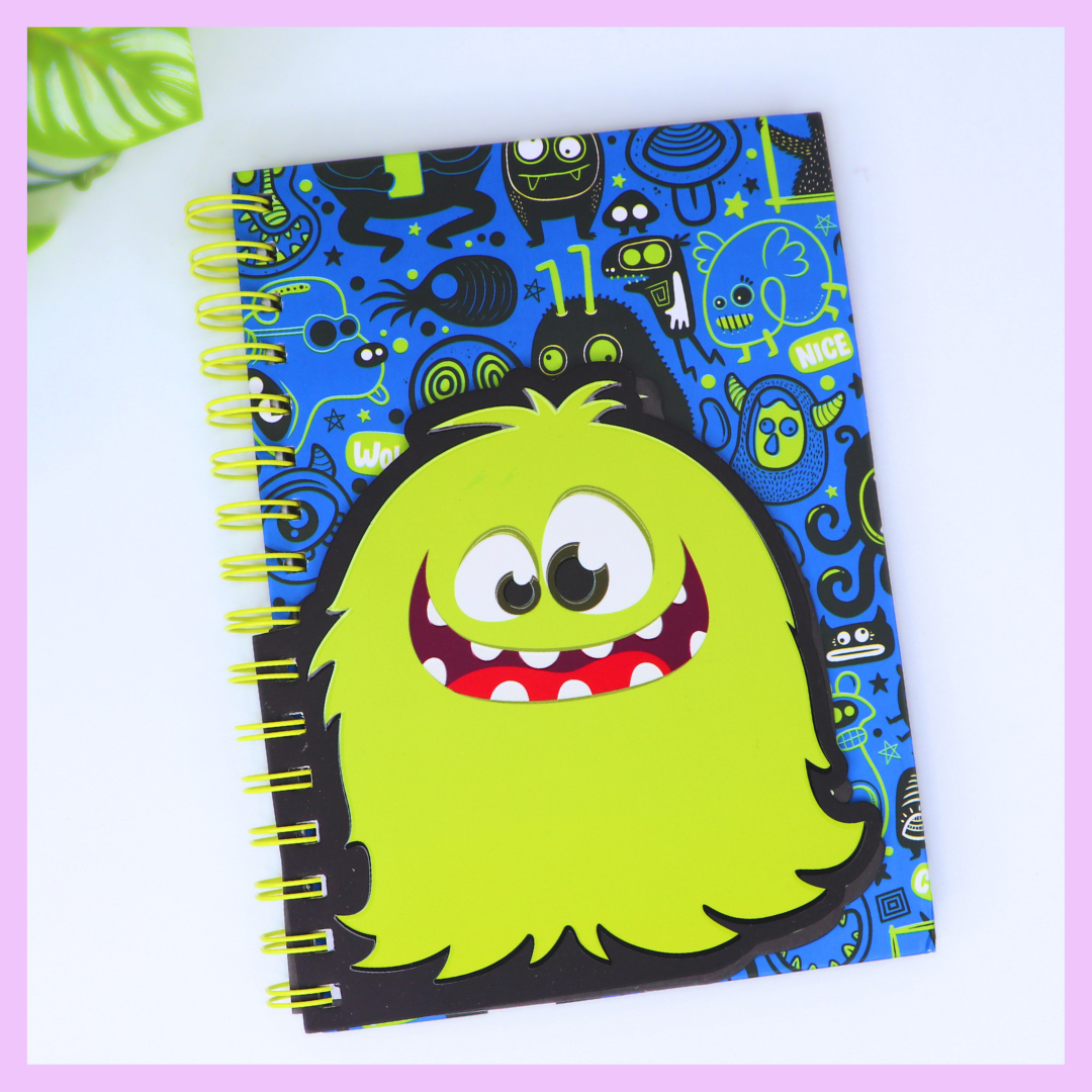 A5 spiral two layer diary green cover