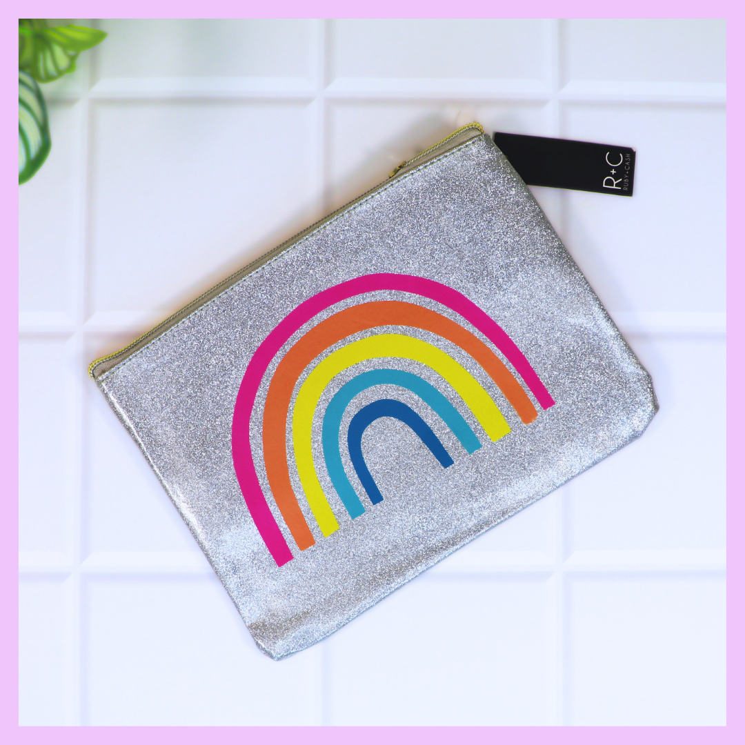 Rainbow glitter multipurpose pouch