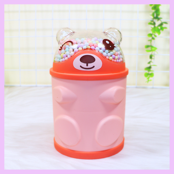 Orange bear piggy bank for children
