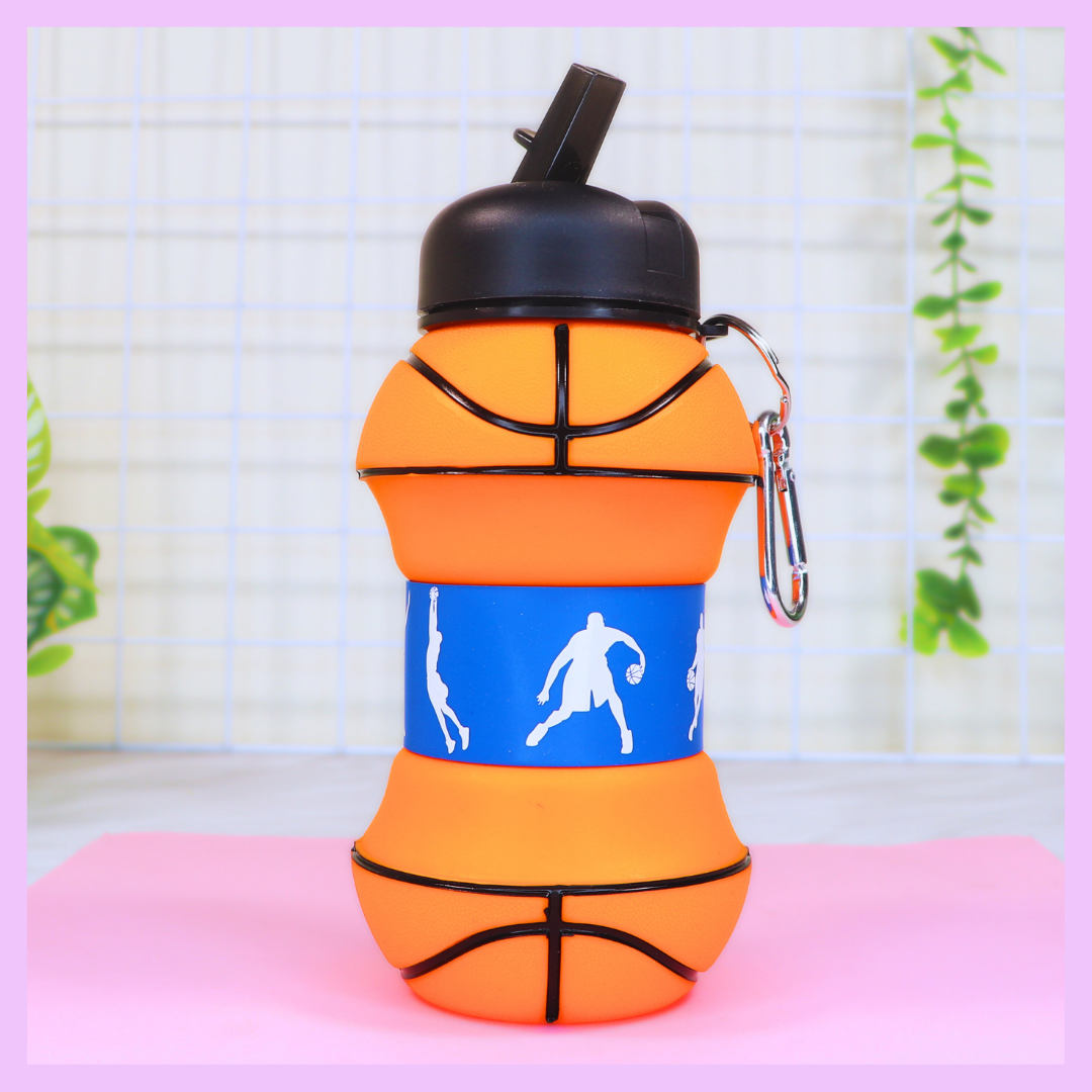 Basketball themed expandable water bottle