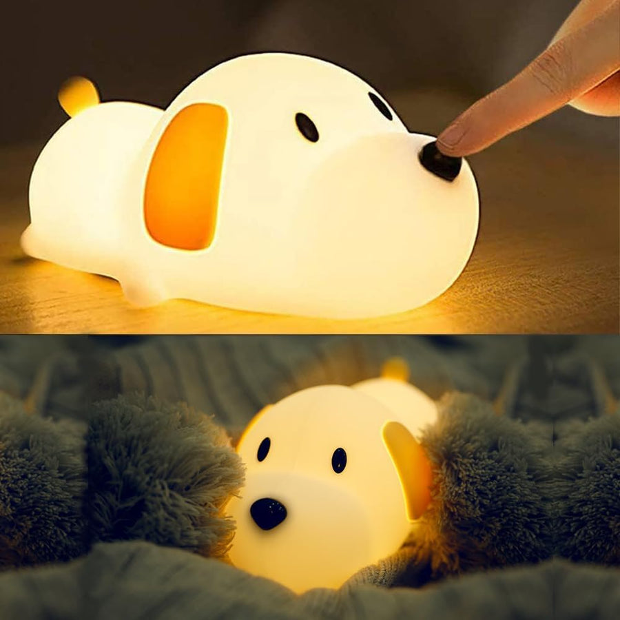 Silicone dog night lamp for bedroom decor