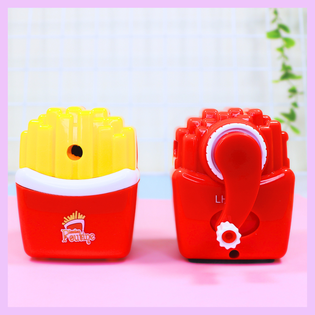Cute French fries pencil sharpener for school stationery