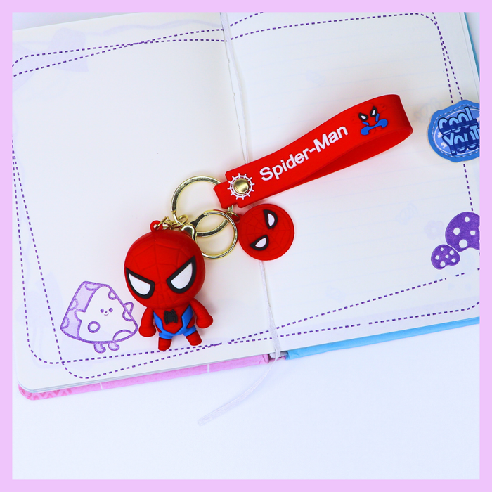 Round-face Spider-Man keychain design
