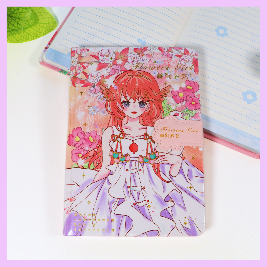 Kawaii flower girl journal alternate cover