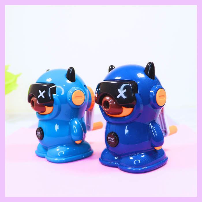 Robot themed compact pencil sharpener