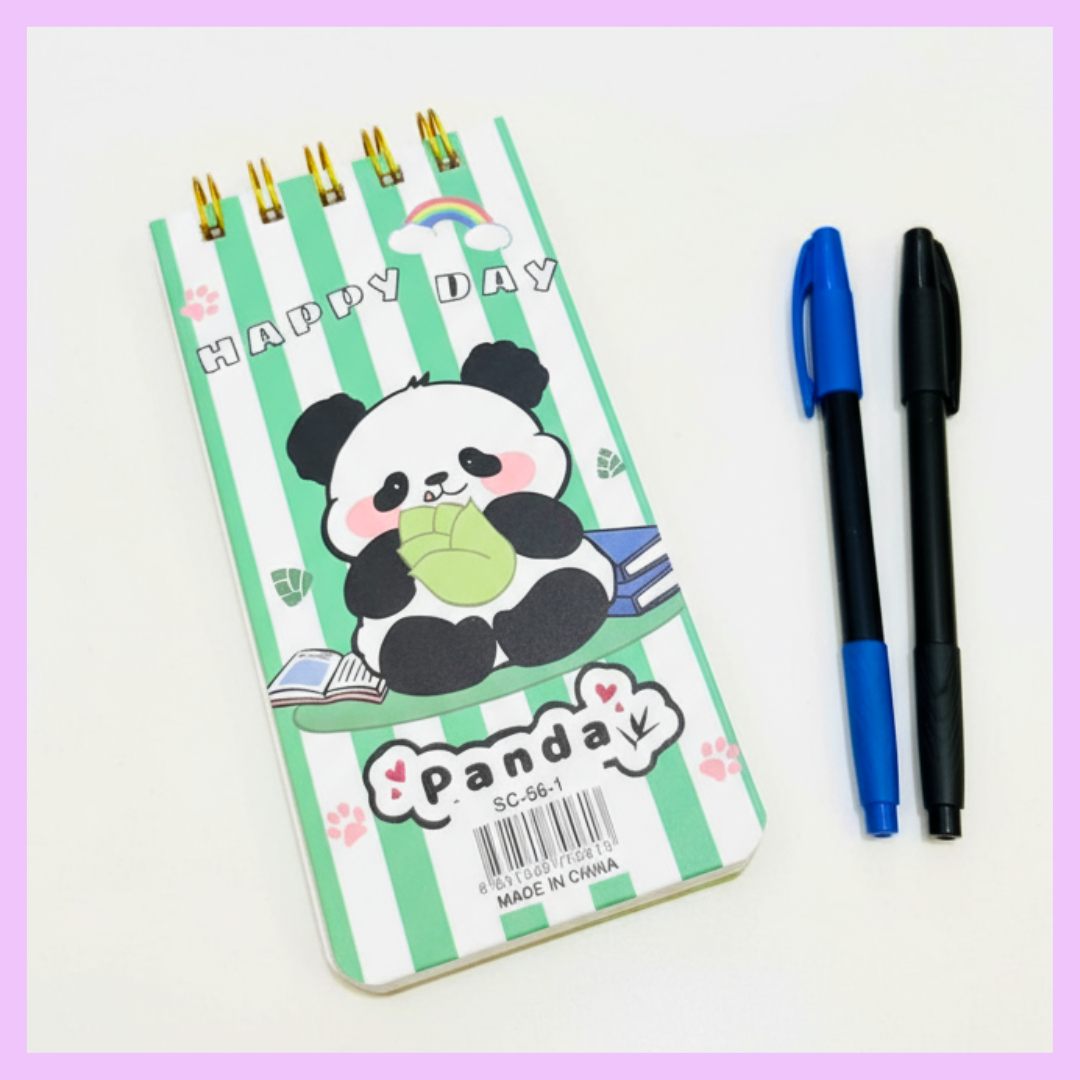 Cute Panda Notepad close view
