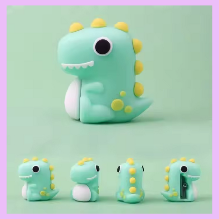 Light green dinosaur pencil sharpener