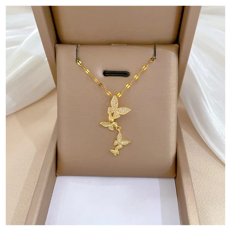 Butterfly anti tarnish necklace