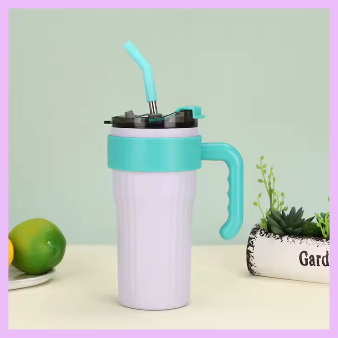 Purple 800 ml stainless steel sipper
