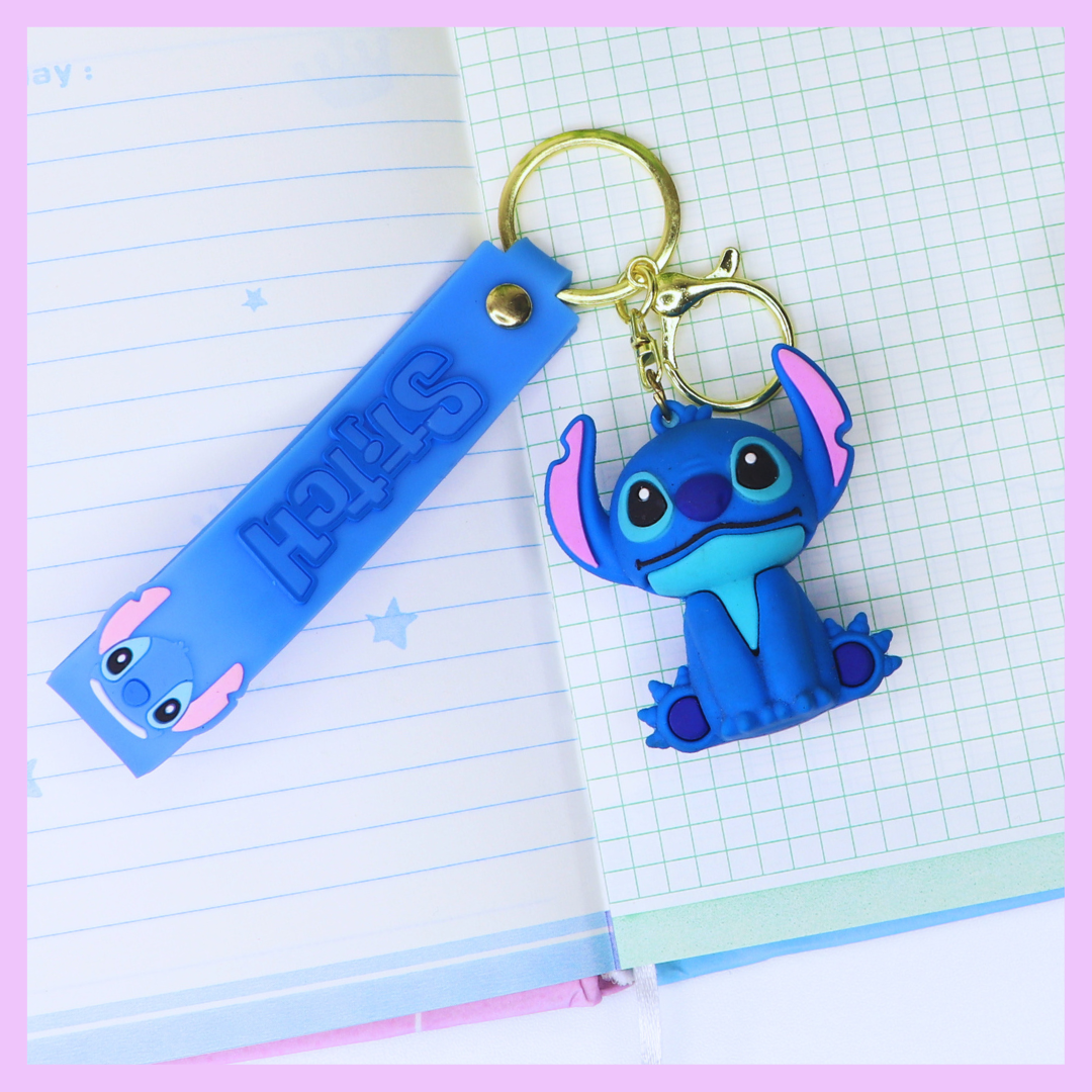 Sitting Stitch character keychain