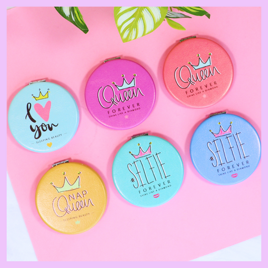 Compact Pocket Mirror Round Queen