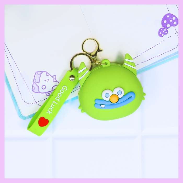 Green monster silicone coin pouch