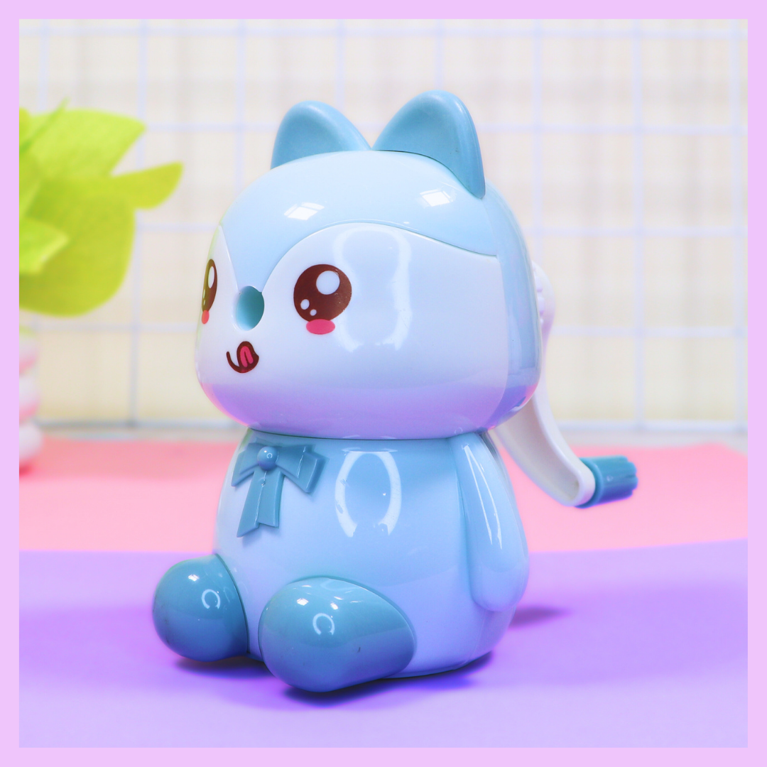 Cat shaped pencil sharpener in playful design