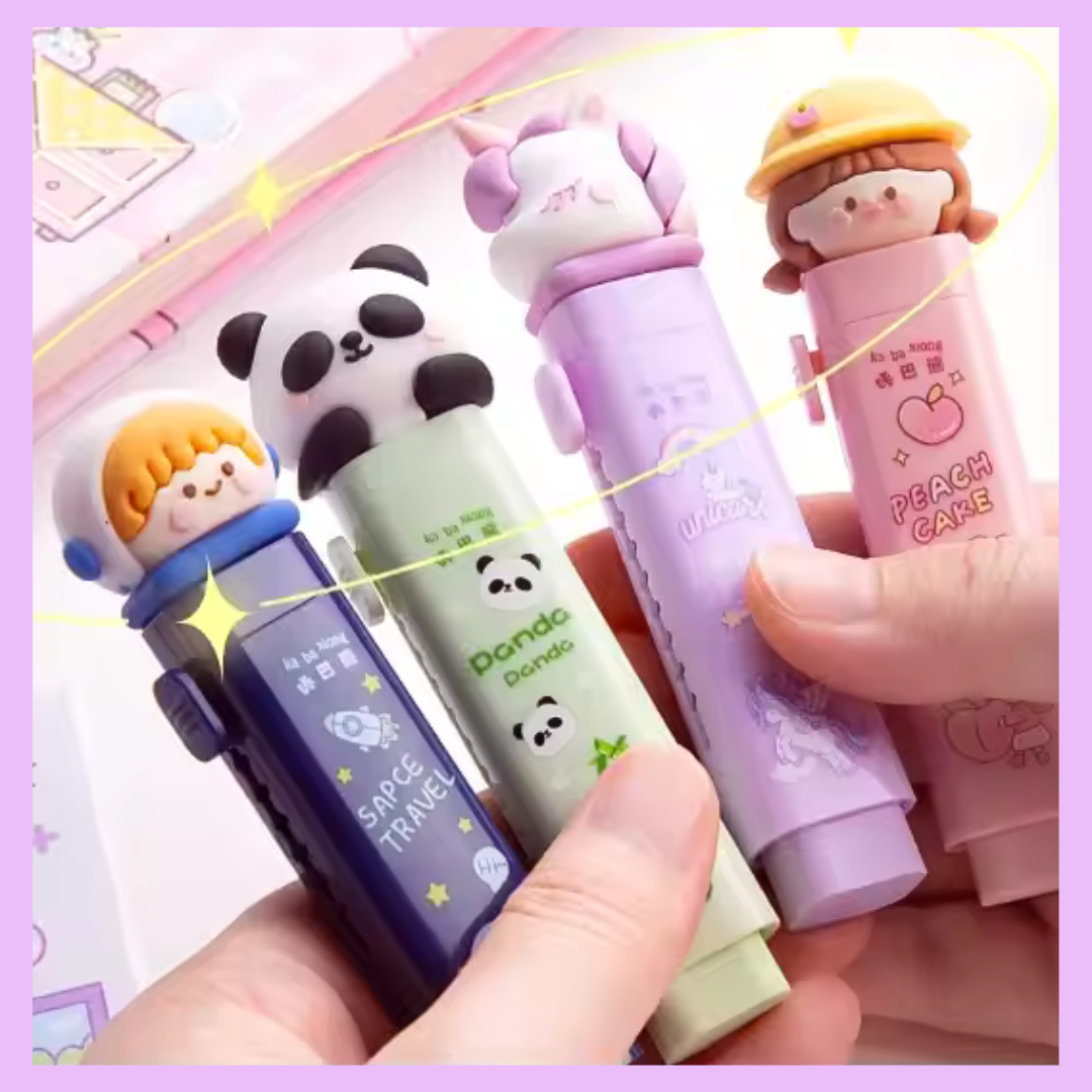 Push pull eraser for school and everyday stationery