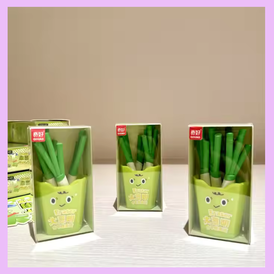 Leek-shaped eraser alternate design