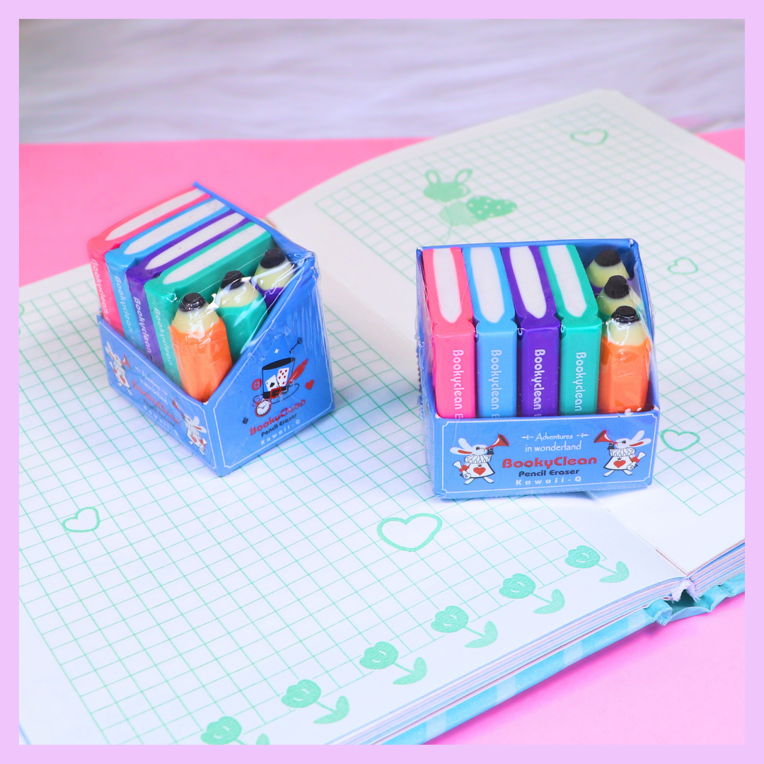 Cute pencil eraser set alternate view