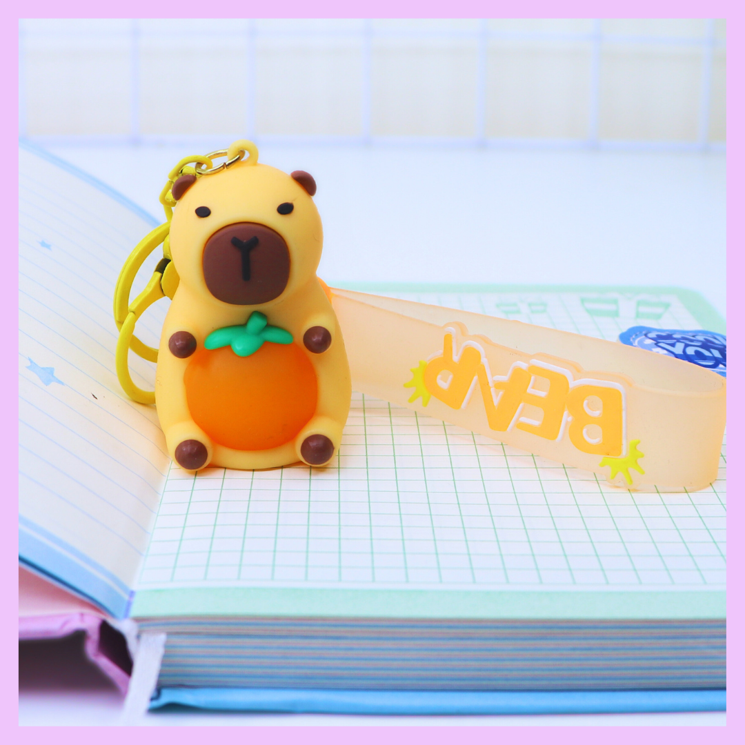 Cappy Bara Light Keychain light brown