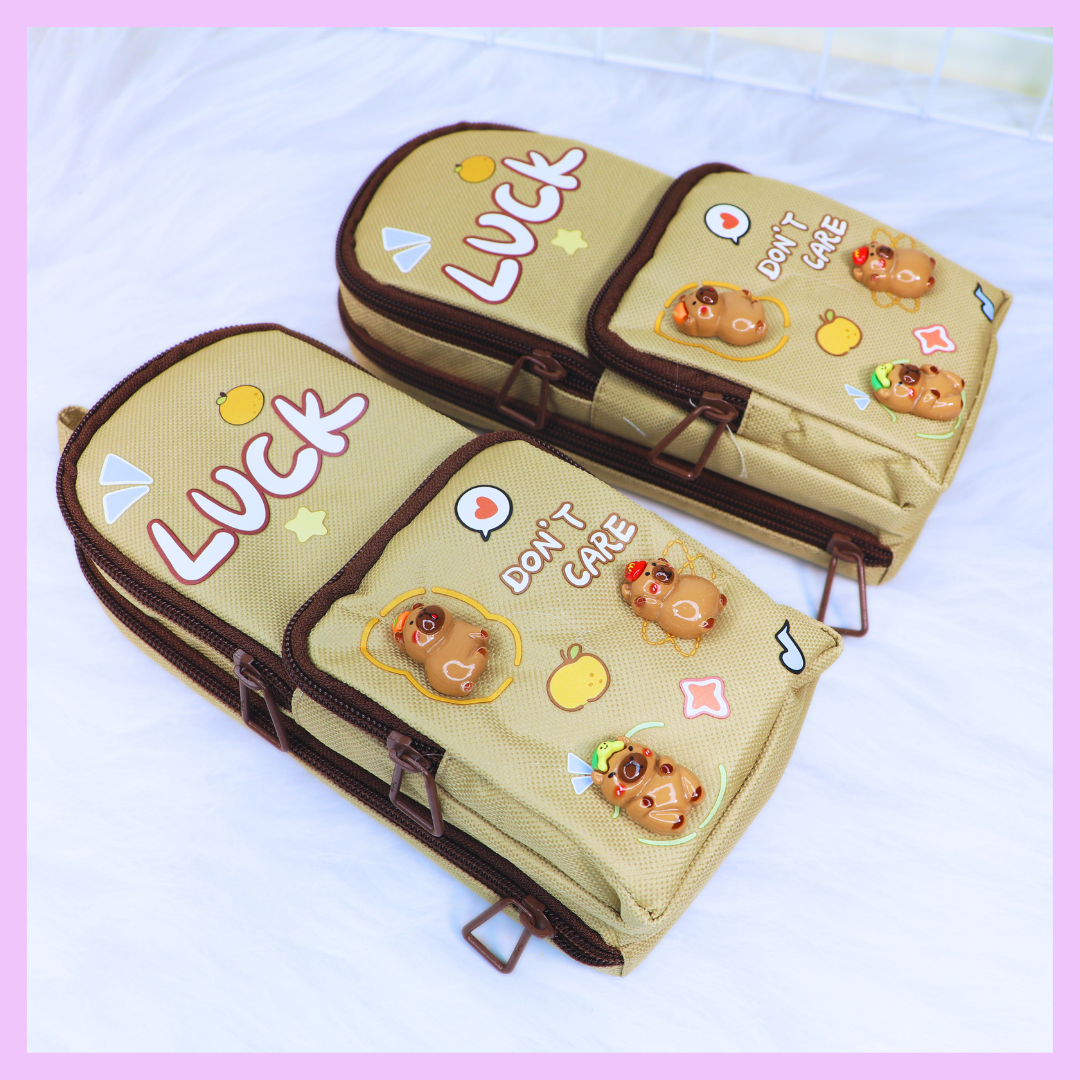 Lucky themed character pencil pouch