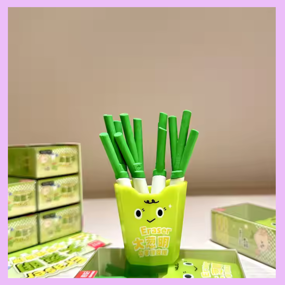 Leek novelty stationery eraser