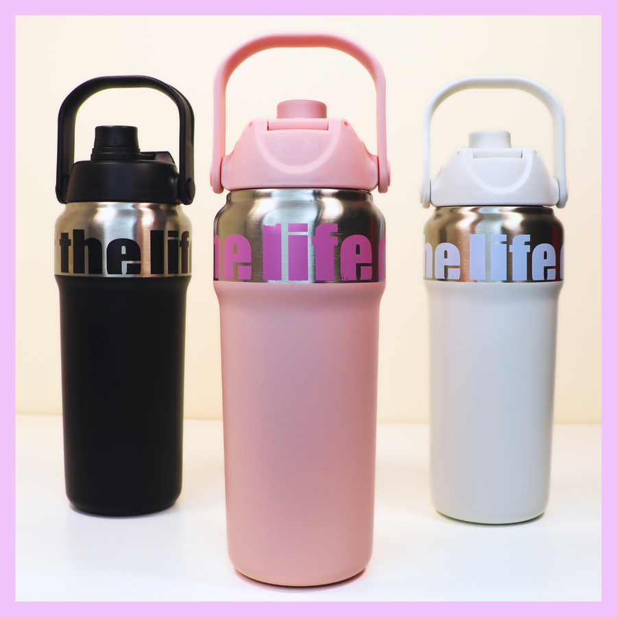 1.2 litre insulated sports sipper bottle with handle